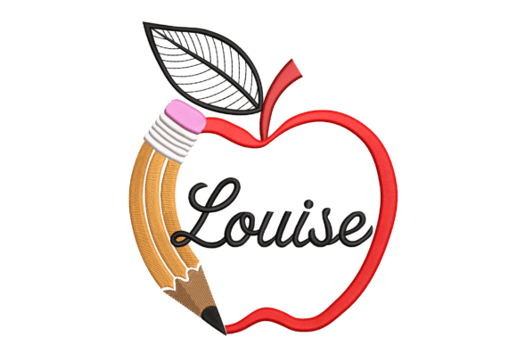 Apple Pencil Teacher Name – Custom Design