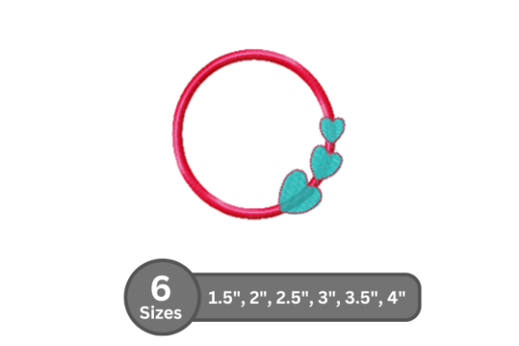 Candy Heart Number -0: A Bold Embroidery Font for Textile Design