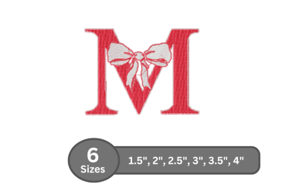 Cherry Knot Alphabet - M: A Stitched Letter for Style