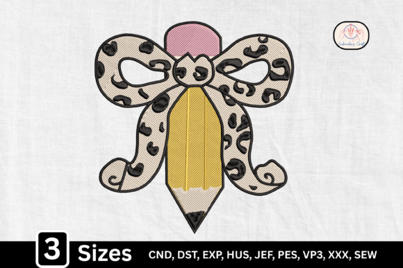 Leopard Coquette Pencil Teacher Bow
