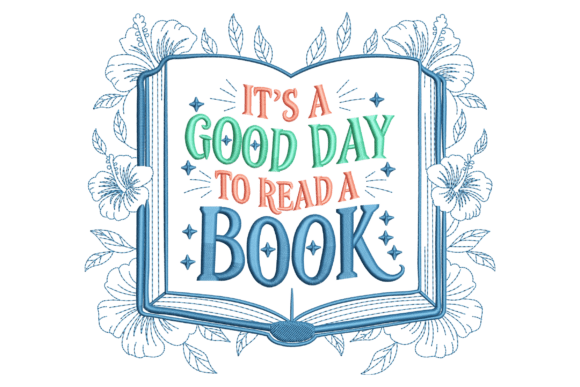 Read a Book: A Whimsical Embroidery Design for Every Fabric
