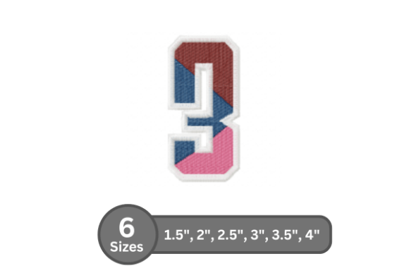 Street Varsity Number -3: A Stylish Embroidery Font